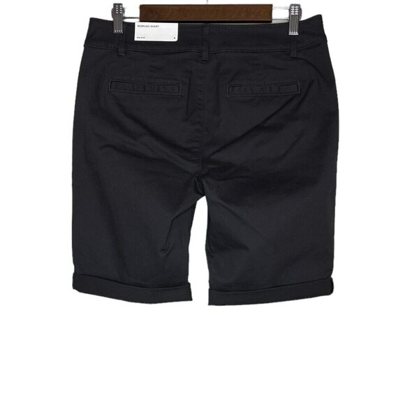 Loft Outlet NWT Dark Grey/Charcoal Mid Rise Roll Up Bermuda Shorts Size 6 - Picture 2 of 11